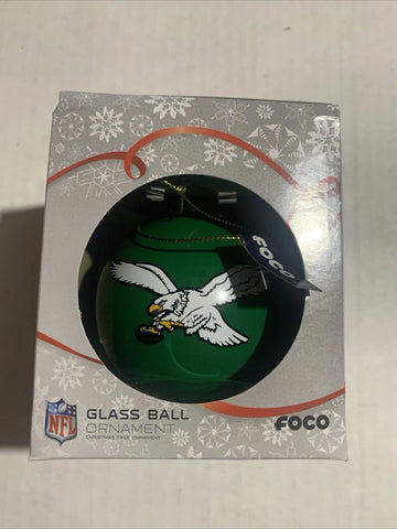 Philadelphia Eagles Retro Christmas Glass Ball Ornament